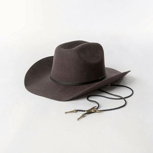 Chapeaux de cowboy Dallas de haute qualité en gros, style vintage western, avec bandes en cuir, sombrero, 100 % laine - Product Image 5