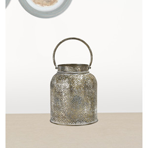 Set di due candelabri in metallo dorato, - Product Image 2