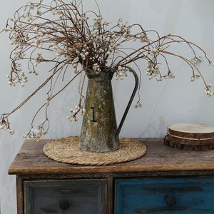 Tự Nhiên Dệt Tay 10 "12" Cattail Placemats Mộc Mạc Bện Wicker Bảng Thảm Trang Trại Dệt Nơi Thảm Tấm - Product Image 2