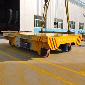 Carrito de transferencia resistente guiado por riel: alimentado por batería de 48V para transporte de troqueles de acero - Product Image 5