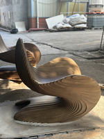 Canapé unique de luxe sur mesure, siège moderne modulaire en bois massif, artisanat, fauteuil de loisir individuel, meubles d'art résidentiels