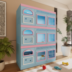 Casa de Lujo para Gatos de Vidrio y Madera con Diseño de Recinto Interior, Moderna Villa para Gatos para Tiendas de Mascotas, Hoteles para Gatos y Uso Doméstico - Product Image 3