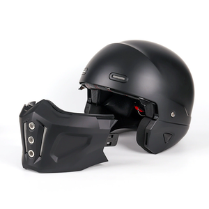 Casque DOT ECE Samurai Black <span class=keywords><strong>Scorpion</strong></span> ABS pour hommes, rétro, intégral, demi-visage, combinaison de casques de moto électriques - Product Image 4