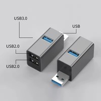 Hub USB 3 ports, séparateur USB haute vitesse, transfert de données rapide, mini extension USB portable pour PC, ordinateur de bureau, ordinateur portable, hub USB a