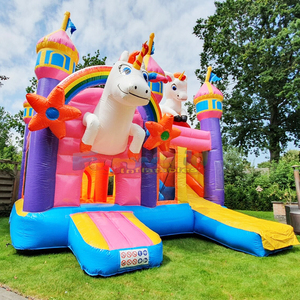 Commercial grade <b>inflatable</b> bounce house for kids indoor unicorn jumping castle with slide combo - Product Image 5