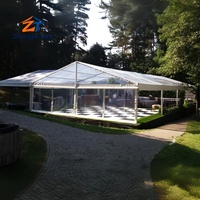 Tente de réception de luxe transparente avec toit clair, grande tente de fête extérieure, pavillon pour événements, célébrations, festivals, rassemblements, activités
