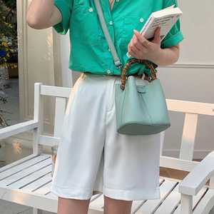 Sac seau pour femme en cuir PU, couleur unie, à bandoulière, tendance minimaliste, vente chaude - Product Image 3