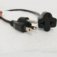1ft 4 en 1 14AWG 15A Hogar 5-15P a 20 Amp T Blade Cable adaptador a 5-15R/5-20R/5-15R/6-20R