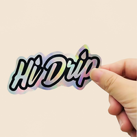 Autocollant holographique 3D prismatique coloré avec logo personnalisé, adhésif imperméable au laser pour l'image de marque et l'emballage