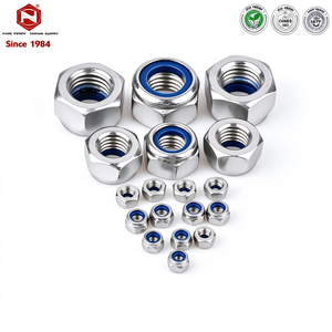 Tuerca hexagonal de seguridad con inserto de nylon DIN985 de acero al carbono, tuerca autoblocante para equipos de construcción, ¡en oferta! - Product Image 1