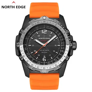 2023 New NORTH EDGE Hot Sale Solar 50M Waterproof Luminous Stainless Steel Long Standby Outdoor Watch EVOQUE 2