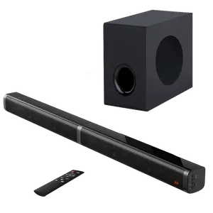 Samtronic speaker soundbar TV 2.1CH BT V5.0, speaker soundbar TV dengan subwoofer optik USB TF 3D sistem teater Rumah surround