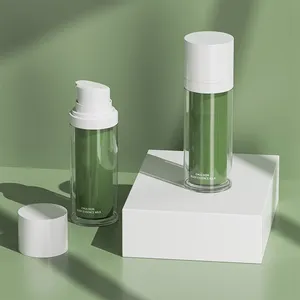 Yüksek kalite özel çevre dostu doldurulabilir kozmetik pompa cilt bakımı için cilt serumu losyon şişe değiştirilebilir havasız şişe