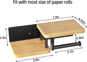 Oilet-soporte para pañuelos de baño, toallitas de madera para Baño - Product Image 2