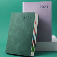 2024 personnalisé A5 cahier Agenda planificateur couverture en cuir à couverture rigide quotidien hebdomadaire mensuel spirale organisateur