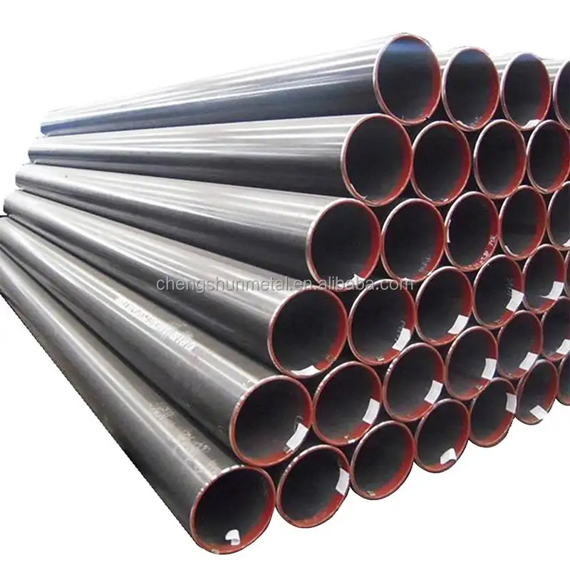 Fabricação de tubo de aço carbono ASTM A192 para petróleo, tubo soldado sem costura para pintura preta, ferro