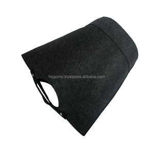 Panier à linge portable en feutre noir durable avec logo personnalisé pour jouets et vêtements sales – Vente en gros - Product Image 2