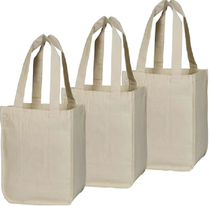 Bolsa de Mano Reutilizable de Lona de Algodón Resistente y Ecológica, Diseño Sencillo, Unisex, 17x17 Pulgadas, Capacidad de 30 a 40 Litros - Product Image 5