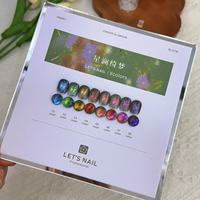 Vernis Gel Effet Œil de Chat Lumière Lune Fluide, Rouge Transparent Glacé, Étoile Scintillante, Nuit Noire, Cristal pour Nail Art