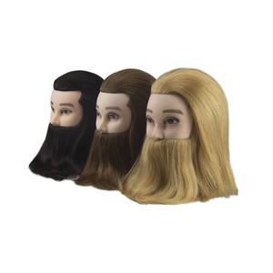 Cabeza de Maniquí de cabello humano real de 12 pulgadas para hombre, para entrenamiento de peluquero, corte de pelo, práctica de trenzado para blanquear el cabello, número de modelo - Product Image 2