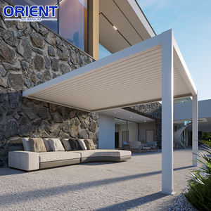 Pérgola de Techo con Aspersores de Aluminio Motorizados, Pérgola de Jardín con Protección Solar, Pérgola de Techo con Revestimiento de Aluminio Impermeable para Exteriores - Product Image 3