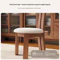 Nouvelle chaise de salle à manger en chêne massif de style chinois avec dossier rembourré en tissu, chaise de loisirs multifonctionnelle pour la maison CY045