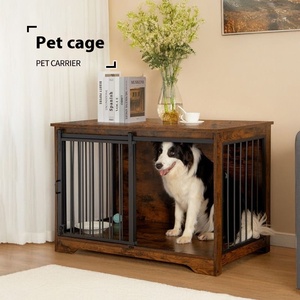 Hiện đại sang trọng kim loại và gỗ con chó Thùng đồ nội thất cho con chó lớn với lưu trữ - Product Image 2