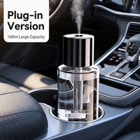 Diffuseur de parfum automatique intelligent pour voiture, 160 ml, pour porte-gobelet, en verre, vente en gros