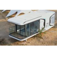 Maison capsule préfabriquée en acier modulaire imperméable, villa moderne, espace de vie en conteneur