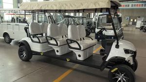 Carrito de Golf Eléctrico con Batería de Litio para 6 Personas, Carrito de Seguridad para Caminos Privados - Product Image 6