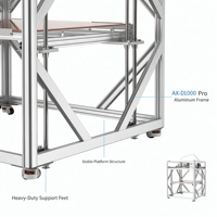 Imprimante 3D AX-D1000PRO à Plateforme Anti-Chute Haute Température, PLA, Volume d'Impression 1000mm, Nivellement Automatique, Détection de Filament, WiFi, USB, 500mm