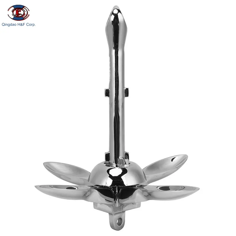 HF boat marine yacht durable docking hardware boat stainless steel folding grapnel anchor