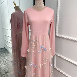 <span class=keywords><strong>Vestido</strong></span> de <span class=keywords><strong>novia</strong></span> árabe de manga larga, blanco puro, personalizado, con encaje en forma de a, cuello alto - Product Image 4