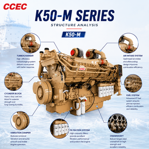 Motor Diésel Marino Turboalimentado Cummins Serie KTA50-M 550-1398kW 737-1873HP <span class=keywords><strong>V16</strong></span> para Remolcadores, Buques <span class=keywords><strong>de</strong></span> Carga y Embarcaciones <span class=keywords><strong>de</strong></span> Trabajo en Alta Mar - Product Image 4