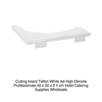 Planche à découper en polyéthylène haute densité blanche 40 × 30 × 2 h cm, professionnelle