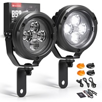 BEVINSEE DRL LED 3.5'' Phares de moto tout-terrain LED Auxbeam, feux de signalisation, feux de croisement/route, feux auxiliaires