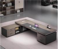 Bureau de luxe en bois Table et chaises design Ensemble de bureau de direction Mobilier de bureau Gestionnaire Mobilier de bureau Mobilier commercial Bureau de travail
