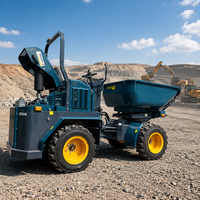 Dumper sur chenilles 3000 diesel, mini-transporteur de chantier tout-terrain