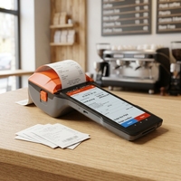 Terminal de point de vente Android 14 commercial avec imprimante thermique intégrée de 80 mm pour l'impression de commandes en ligne dans les restaurants
