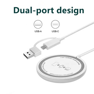 แท่นชาร์จไร้สายทรงกลมระบบแม่เหล็กขนาดเล็กพกพาได้ Qi2 30W ชาร์จเร็วสำหรับ Samsung iPhone Xiaomi <span class=keywords><strong>VIVO</strong></span> Phone iWatch & airpods - Product Image 4