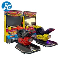 Simulateur de jeu de motos de course automobile de luxe Arcade à pièces pour l'amusement intérieur