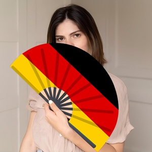 Abanicos Plegables de Bambú con la Bandera de Alemania al por Mayor, Abanico de Mano para Carnaval, Boda, Festival, Fiesta, Agencia de Viajes - Product Image 5