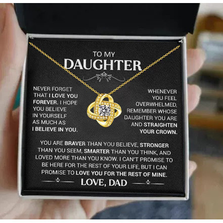Necklace (gold) + card flip box