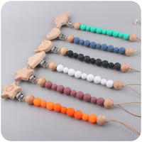 Bracelet de dentition en Silicone pour bébé, accessoire sensoriel pour les tout petits, clip de sucette, pour poussée des dents, nouveau-né,