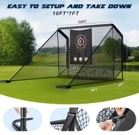Cage de frappe de golf portable CE OEM pour intérieur et extérieur, pliable avec plusieurs zones de cible