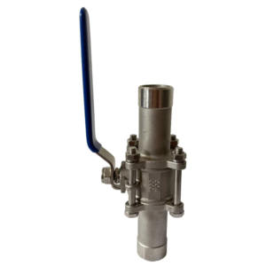 Yüksek sıcaklık paslanmaz çelik 304 316 V profil basın 3-PC ücretsiz akış manuel küresel vana su vanası - Product Image 3