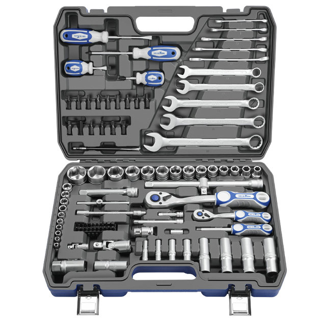 GOODKING 98 PCS Home Repair Tools Sets Precision Screwdrivers General Household Hand Tools Set with Plastic Toolbox Storage