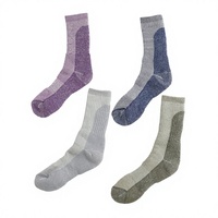 Calcetines de esquí y senderismo profesionales de lana merino engrosada para invierno, personalizados, de punto, con forro de rizo, de caña media, con MOQ bajo