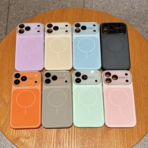 Original Colour Frosted Magnetic Mobile Phone case for iphone 17 16 15 Pro Max <b>Camera</b> protection Conversion Cover Silicone Back - Product Image 1