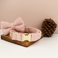 Collier pour chien fait main en tissu Teddy, accessoires tissés, harnais et laisse personnalisés pour chien, automne-hiver